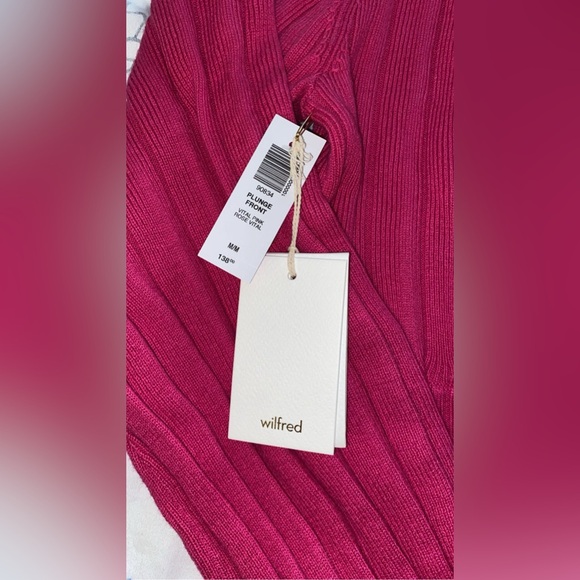 Aritzia plunge cardigan magenta - Picture 2 of 3